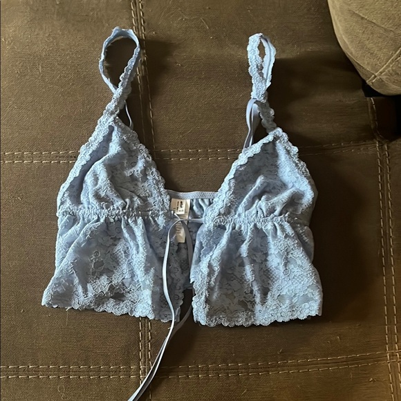 aerie Tops - Aerie show off vintage lace tie front bra top